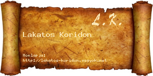 Lakatos Koridon névjegykártya